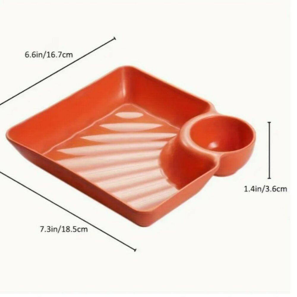 Chip and Dip Serving Set of 4 Divided Serving Platter/Tray - NWOT/NWT